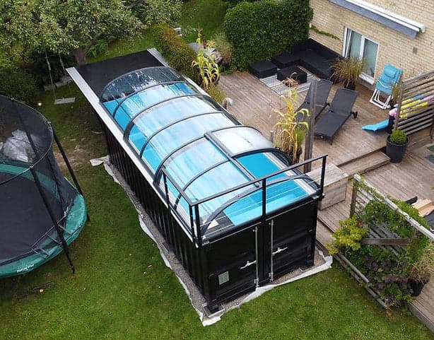 Piscina Contenedor 6,11 x 2,5 m con Techo — Pack Premium