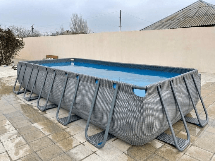 Piscina Tubular Rectangular Efecto Ratán